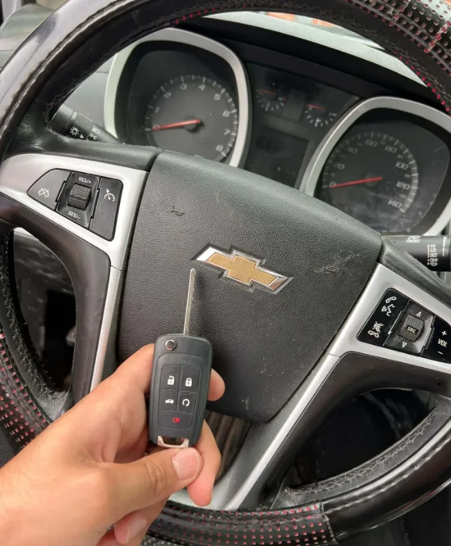 Chevrolet key replacement for Silverado Equinox Malibu with PK3 programming by Triton Locksmith