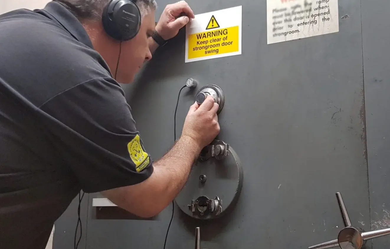 Professional safe opening service by Triton Locksmith Plantation using combination manipulation technique