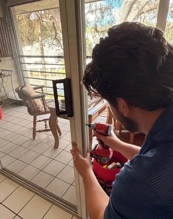 Triton Locksmith Plantation providing sliding door repair plantation in Plantation FL